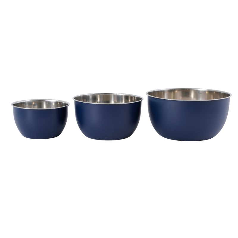 Oster Foxgate 3 pc Stainless Steel Mixing Bowls - Polished  Int -  - O/S CS