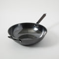 Gibson Home Stargaze Debossed 13" Rust Resistant Carbon Steel Wok - Black - Debossed Exterior - Wood/CS Handle - Color Sleeve