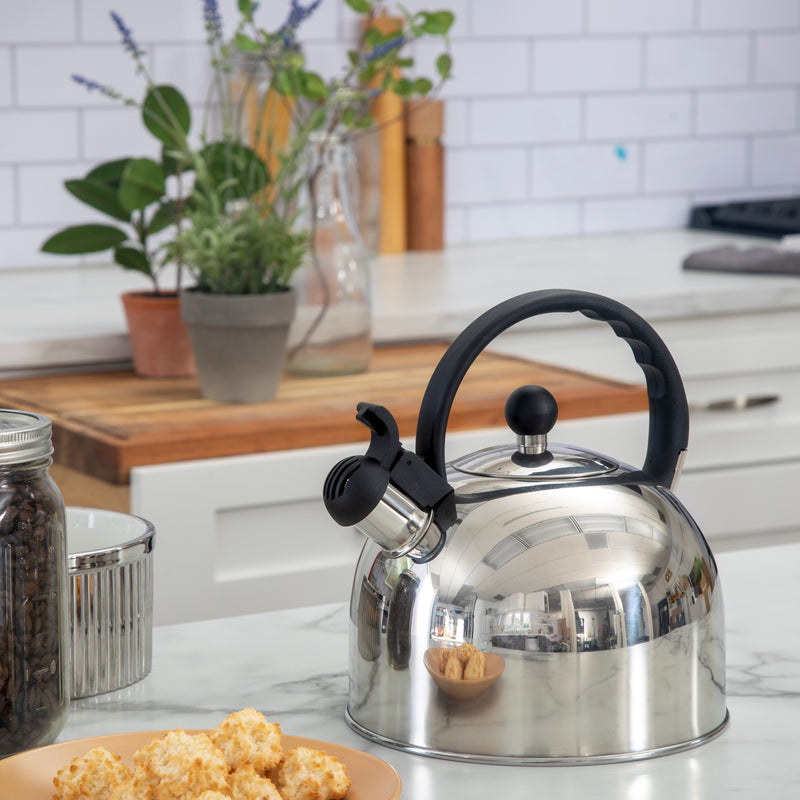 Gibson Home Springberry 2.25qt Stainless Steel Tea Kettle - Open Stock w/ Hang Tag