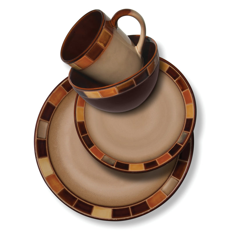 Gibson Elite Casa Estebana 16pc Dinnerware Set - Reactive - Stoneware - Gift Box