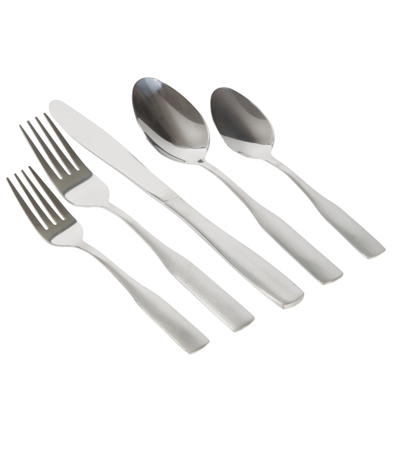 Gibson Home Abbeville 6pc Flatware Set w/ Wire Caddy - Service for 12 - Mirror Polished - Stainless Steel - Gift Box