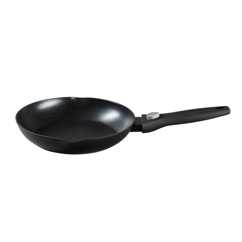 Oster Smarthandle Advance 4pc Forged Aluminum 1.8 qt Sauce Pan w/ Lid & 10" Frying Pan w/ Detachable Handle - Matte Black - Non-Stick Interior - Induction Base - Bakelite Handle - Gift Box (Open Window)
