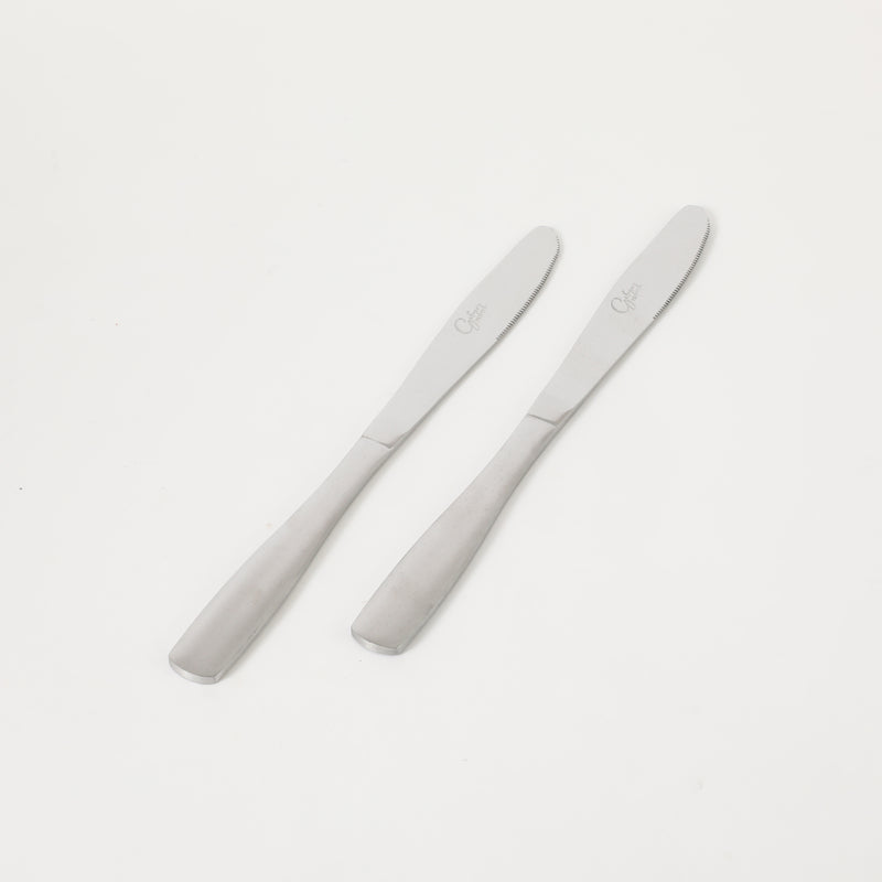 Gibson Home Classic Profile 2 Pack Dinner Knives - Mirror Polished - Stainless Steel - Hang Tag