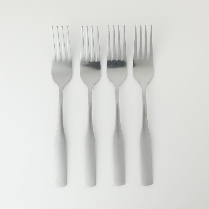 Gibson Home Classic Profile 4 Pack Dinner Fork - Mirror Polished - Stainless Steel - Hang Tag