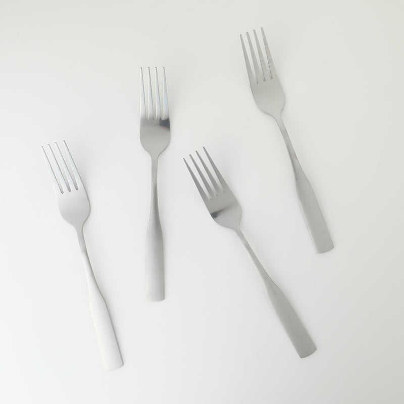 Gibson Home Classic Profile 4 Pack Dinner Fork - Mirror Polished - Stainless Steel - Hang Tag