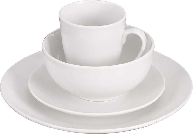 Gibson Home Ogalla 16pc Dinnerware Set - Coupe Shape - White - Fine Ceramic - Gift Box