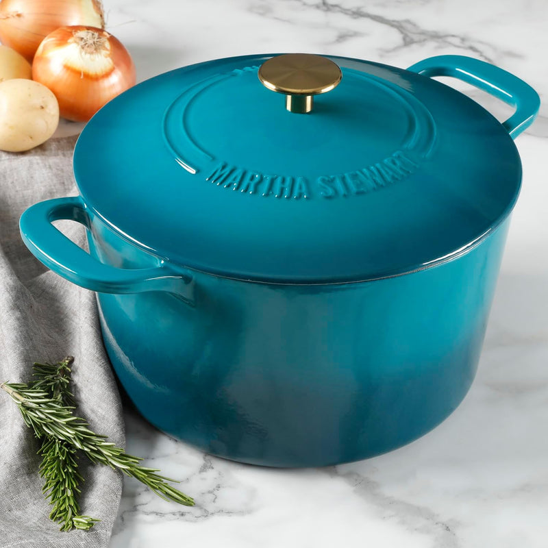 Martha Stewart Gatwick 7qt Enamel Cast Iron Dutch Oven w/ Lid