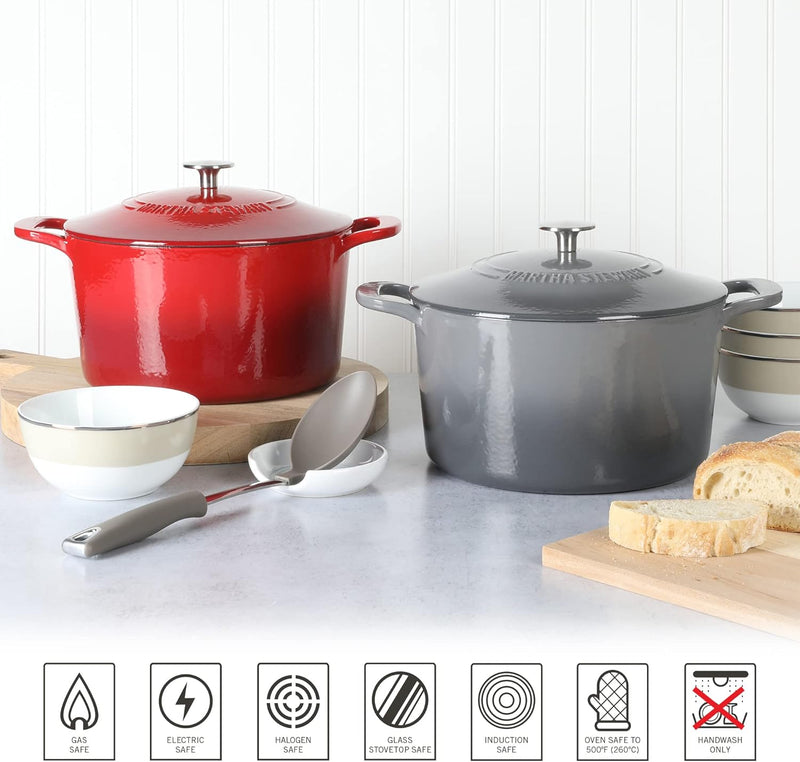 Martha Stewart Gatwick 7qt Enamel Cast Iron Dutch Oven w/ Lid