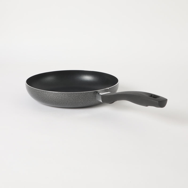 Oster Clairborne 9.5" Aluminum Frying Pan - Charcoal Grey - Nonstick - Hammered Exterior - Color Coating - Bakelite Handle - Color Sleeve