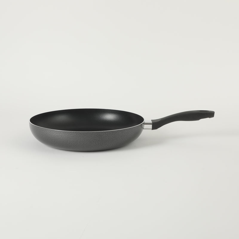 Oster Clairborne 12" Aluminum Frying Pan - Charcoal Grey - Nonstick - Hammered Exterior - Color Coating - Bakelite Handle - Color Sleeve
