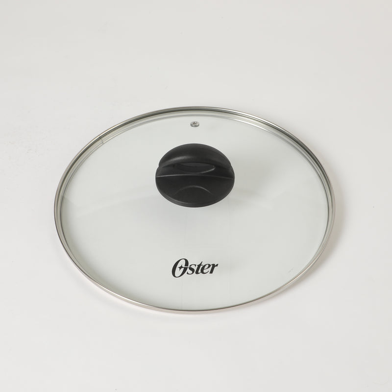 Oster Clairborne 3.5qt Aluminum Sauté Pan w/ Lid - Charcoal Grey - Nonstick Interior & Hammered Exterior - Color Coating - Bakelite Handle & Knob - Shrink Wrap w/ Color Label