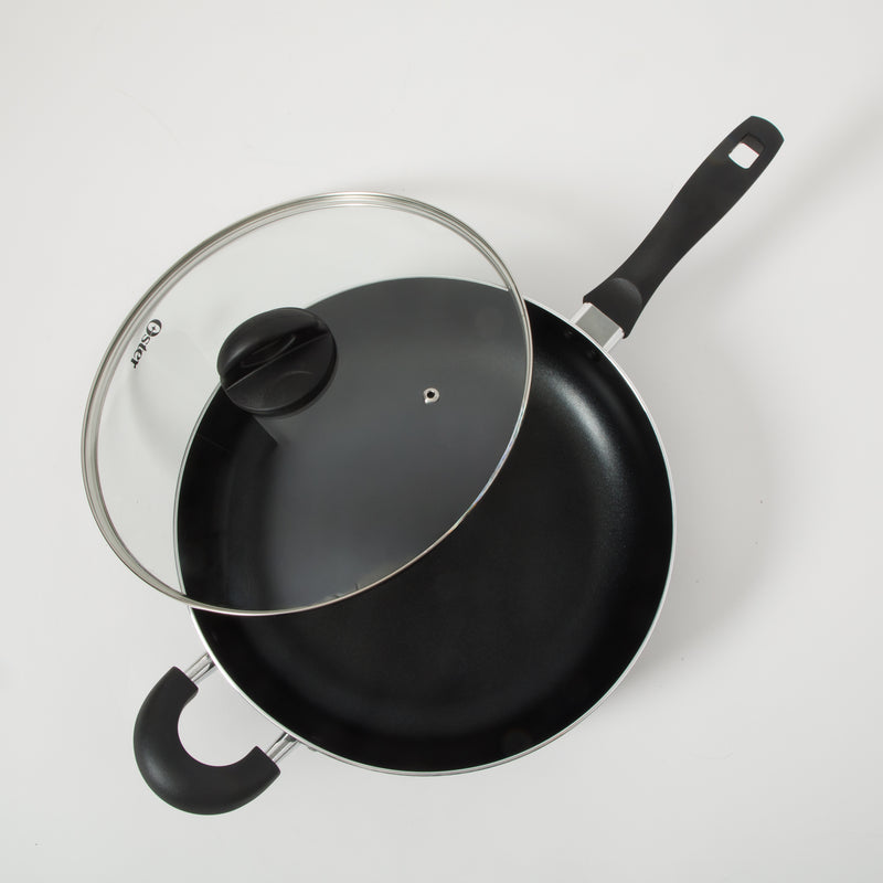 Oster Clairborne 5qt Aluminum Non-Stick Sauté Pan w/ Lid - Shrink Wrap w/ Color Label