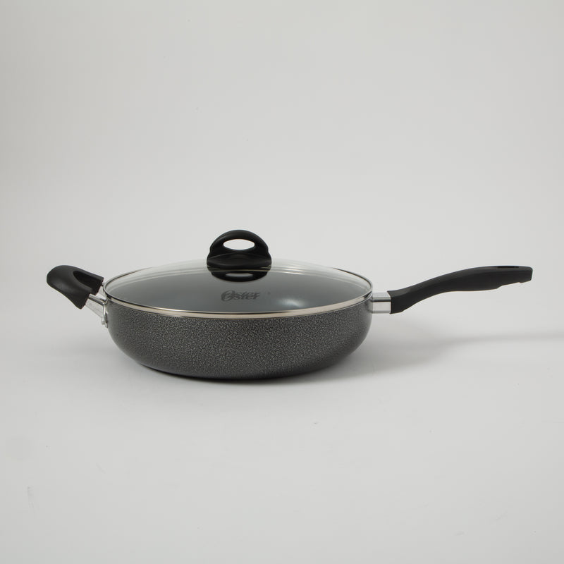 Oster Clairborne 5qt Aluminum Non-Stick Sauté Pan w/ Lid - Shrink Wrap w/ Color Label