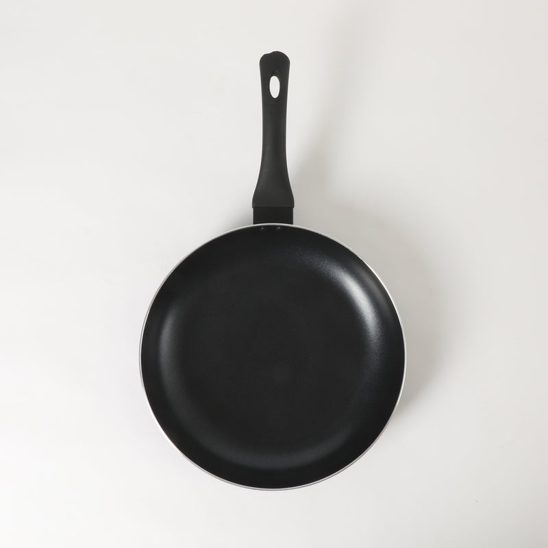 Oster Ashford 12" Aluminum Frying Pan - Black - Nonstick - Textured Exterior - Soft Touch Bakelite Handle - Color Label