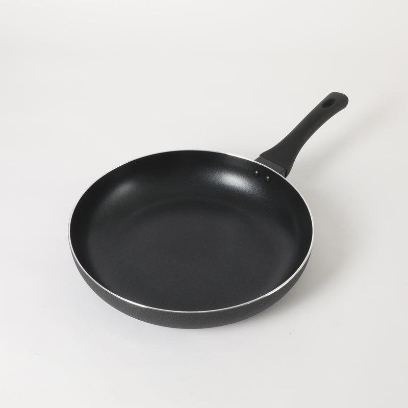 Oster Ashford 12" Aluminum Frying Pan - Black - Nonstick - Textured Exterior - Soft Touch Bakelite Handle - Color Label