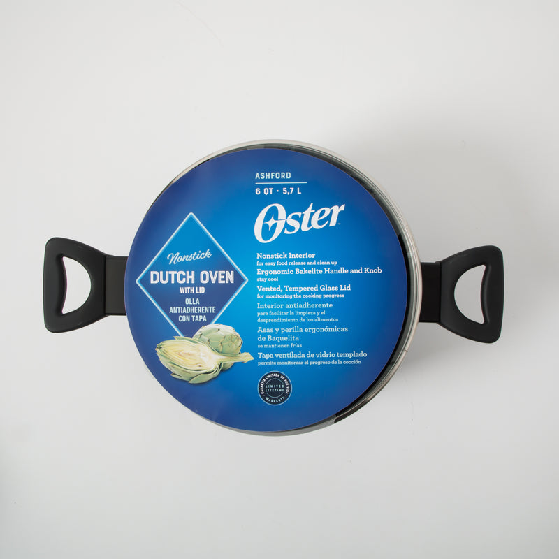 Oster Ashford 6qt Aluminum Non-Stick Dutch Oven w/ Lid - Color Label