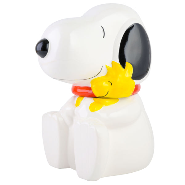 Peanuts Classic Snoopy 10.7" Figural Cookie Jar - Hand Painted - Ceramic - Gift Box w/ Remailer