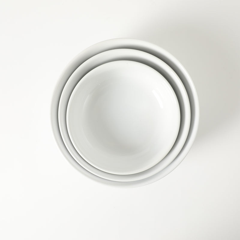 Gibson Elite Gracious Dining 3-Tier Bowl Set w/ Metal Rack - White - Round - Stoneware - Gift Box