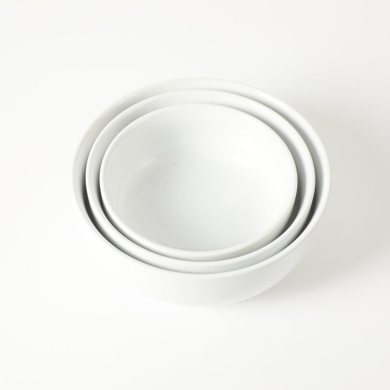 Gibson Elite Gracious Dining 3-Tier Bowl Set w/ Metal Rack - White - Round - Stoneware - Gift Box