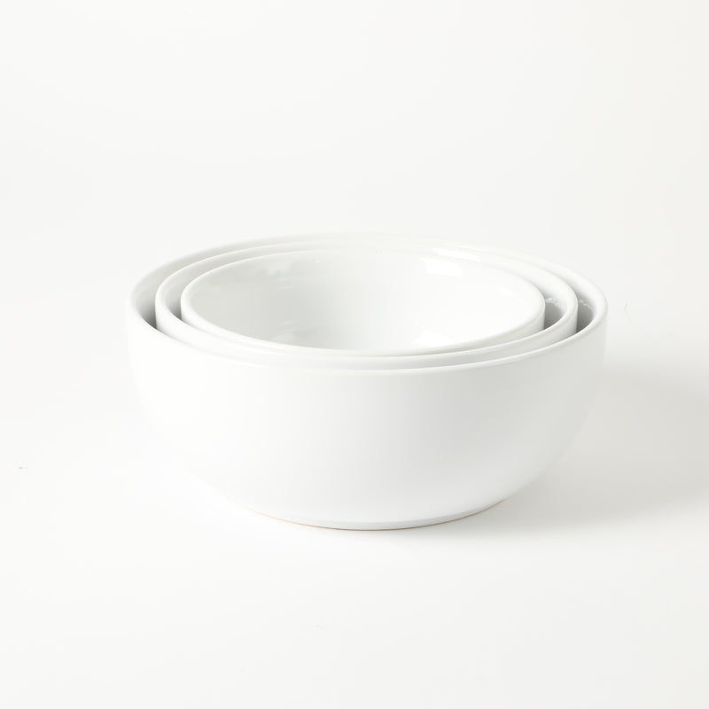 Gibson Elite Gracious Dining 3-Tier Bowl Set w/ Metal Rack - White - Round - Stoneware - Gift Box