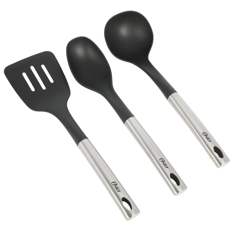 Oster Sangerfield 12 pc Stainless Steel Cookware Set w/ Kitchen Tools - Encapsulated Base - Gift Box w/ Remailer