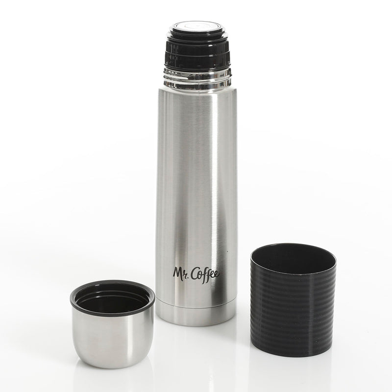 Mr. Coffee Javelin 15.5oz Stainless Steel Thermal Bottle w/ Lid in PDQ - Double Wall - Silicone Sleeve - Open Stock w/ PDQ