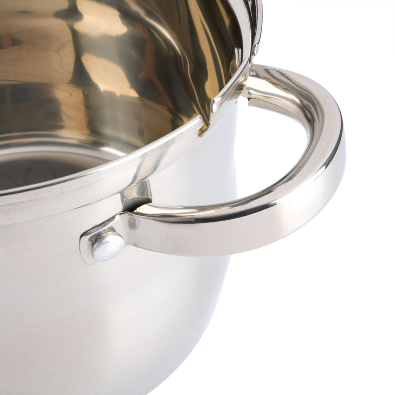 Oster Sangerfield 3pc Stainless Steel 4qt Saucepan w/ Lid + Frying Basket Set - Mirror Finished - Gift Box