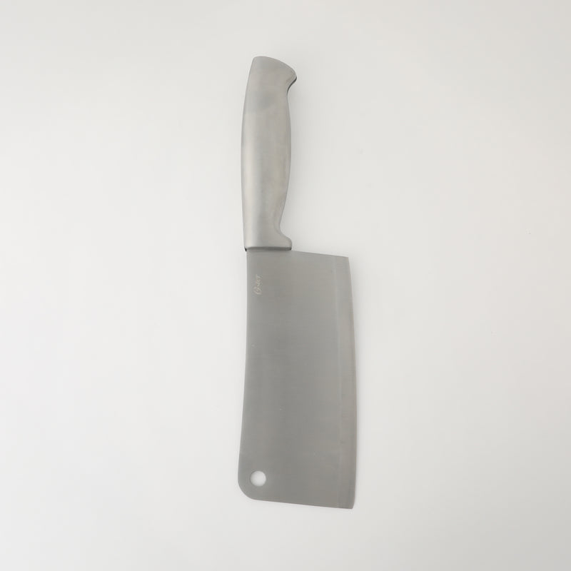 Oster Baldwyn 6" Stainless Steel Cleaver - Stainless Steel Handle - Clam Pack