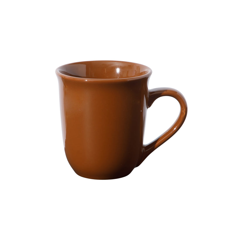 Gibson Home Cafe  Amaretto 6pc 13.4oz Mugs Set w/ Metal Stand - 6 Assorted Colors - Solid Color - Stoneware - Gift Box