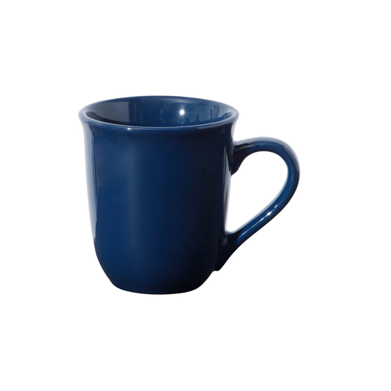 Gibson Home Cafe  Amaretto 6pc 13.4oz Mugs Set w/ Metal Stand - 6 Assorted Colors - Solid Color - Stoneware - Gift Box