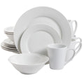 Gibson Home Noble Court 16pc Dinnerware Set - White - Fine Ceramic - Gift Box