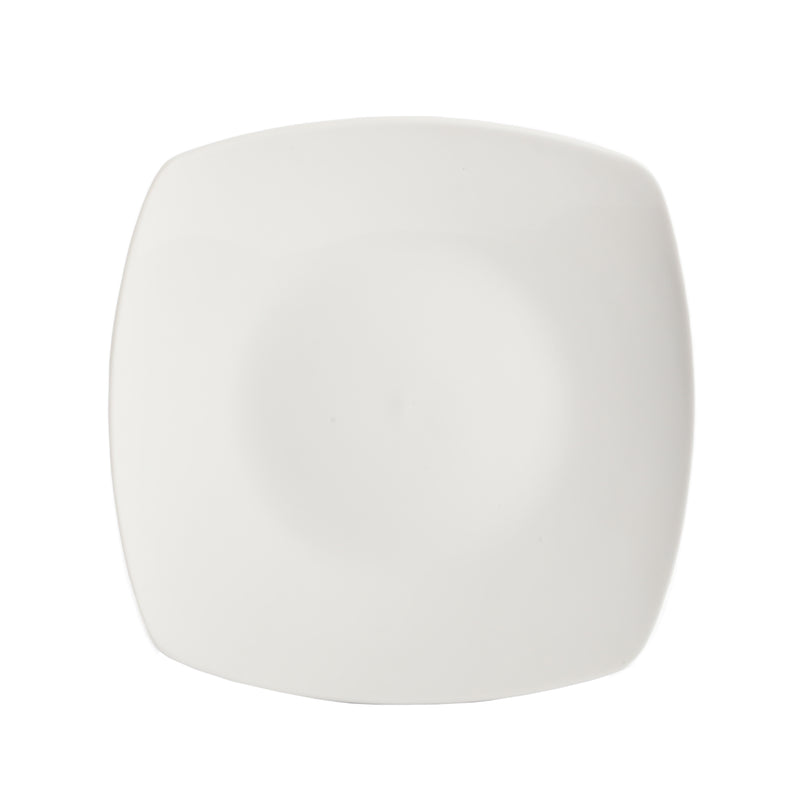 Gibson Home Zen Buffetware 16pc Dinnerware Set - White - Square - Fine Ceramic - Gift Box