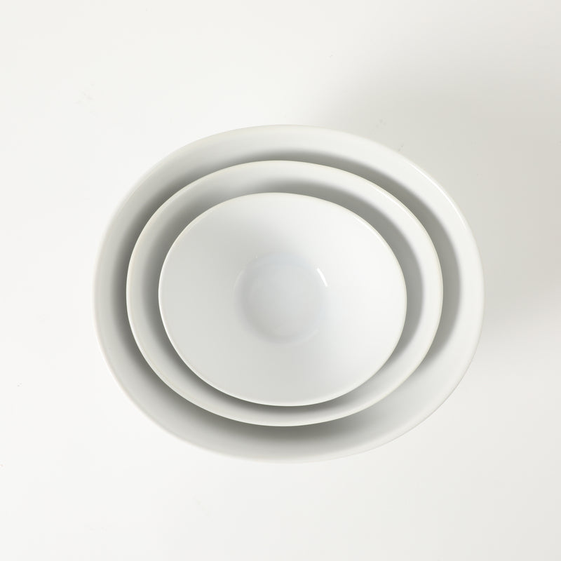 Gibson Elite Gracious Dining 3-Tier Serving Set w/ Bowls & Metal Stand - White - Oval - Stoneware - Gift Box