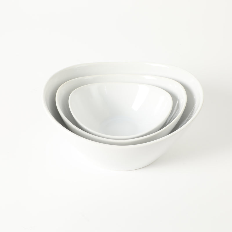 Gibson Elite Gracious Dining 3-Tier Serving Set w/ Bowls & Metal Stand - White - Oval - Stoneware - Gift Box
