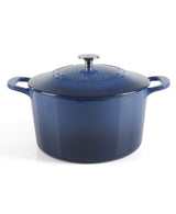 Martha Stewart Gatwick 7qt Enamel Cast Iron Dutch Oven w/ Lid - Classic Blue / Gunmetal Gray / Martha Blue / White / Yellow