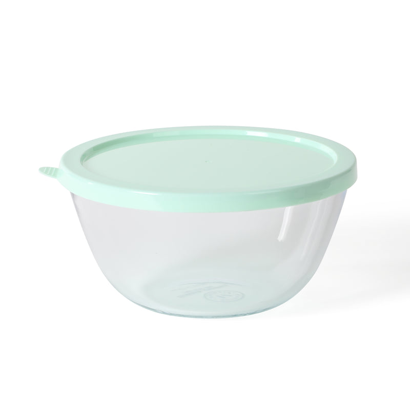Martha Stewart Summersol 6pc Borosilicate Glass Mixing Bowls w/ PP Lids - Martha Blue - Round - Gift Box