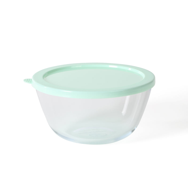 Martha Stewart Summersol 6pc Borosilicate Glass Mixing Bowls w/ PP Lids - Martha Blue - Round - Gift Box