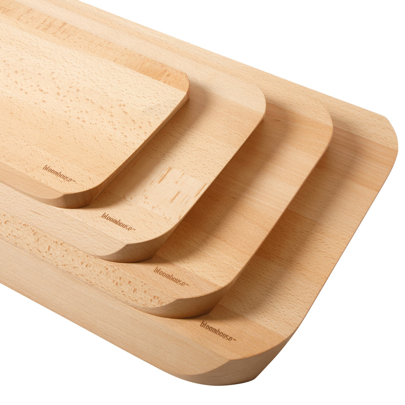 Bloomhouse Lake Como 20" Cutting Board - Oil Coated Beech Wood - Color Sleeve w/ Remailer