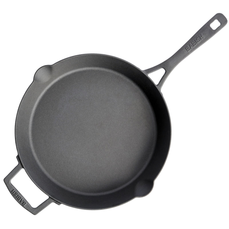 Babish 12" Preseason Cast Iron Skillet - Color Sleeve w/ Remailer