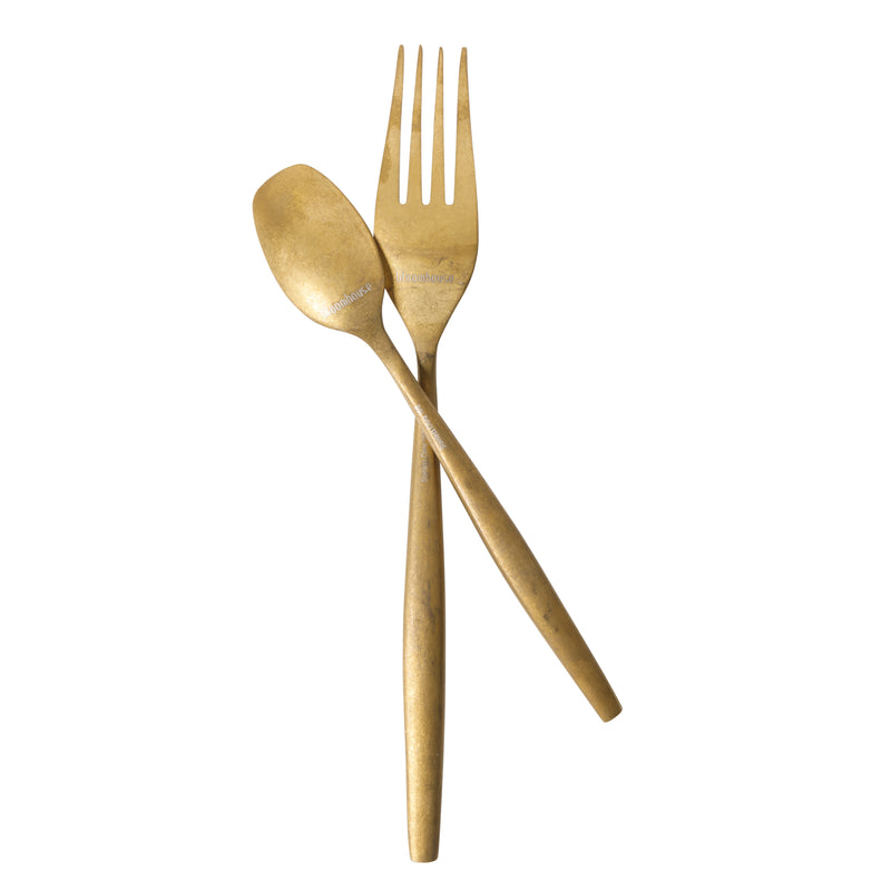Bloomhouse 20pc Stainless Steel Flatware Set w/ Wooden Caddy - Stone Washed - Gift Box