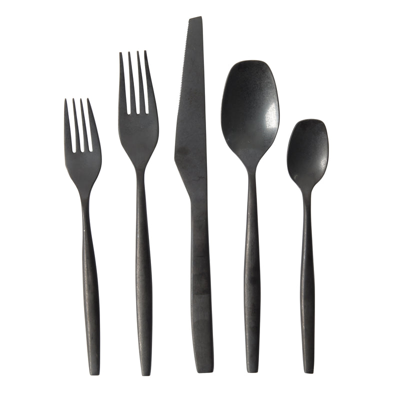 Bloomhouse 20pc Stainless Steel Flatware Set w/ Wooden Caddy - Stone Washed - Gift Box