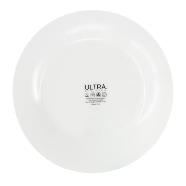 Gibson Home White Shadow 12pc Opal Glass Dinnerware Set - White - Gift Box