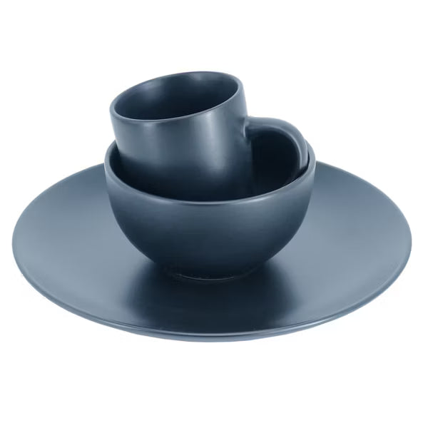 Gibson Home Everyday Plus 12pc Dinnerware Set - Semi Matte - Solid Color - Stoneware - Gift Box