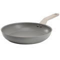 Oster Ambrose Forged 12" Aluminum Frying Pan - Taupe - Nonstick - Induction Base - Soft Touch Handle - Color Sleeve