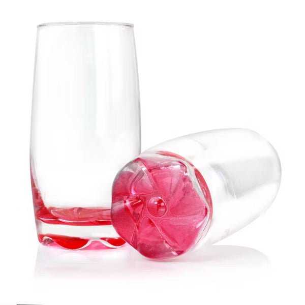 Gibson Home Karissa 8pc 13oz Glass Tumbler Set - 4 Assorted Colors - Gift Box