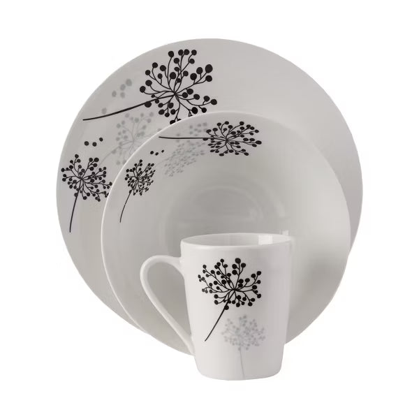 Gibson Home Netherwood 12pc Dinnerware Set - Decorated - Fine Ceramic - Gift Box