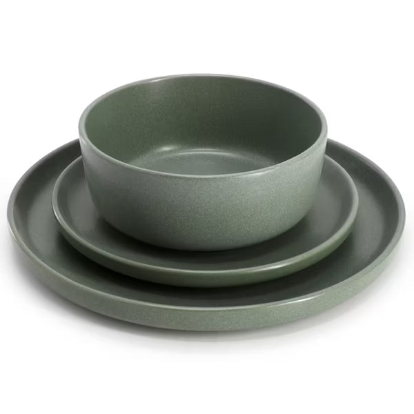 Soho Lounge Bryant Park 12pc Dinnerware Set - Reactive Glaze - Stoneware - Gift Box
