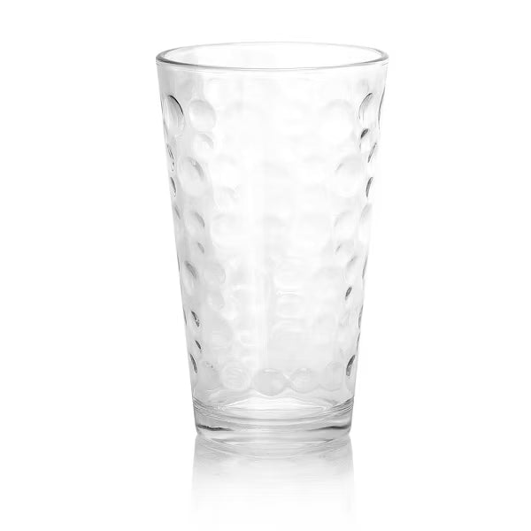 Gibson Home Great Foundations 16pc Glass Tumbler & DOF Set - Bubbles Pattern - Clear - Gift Box
