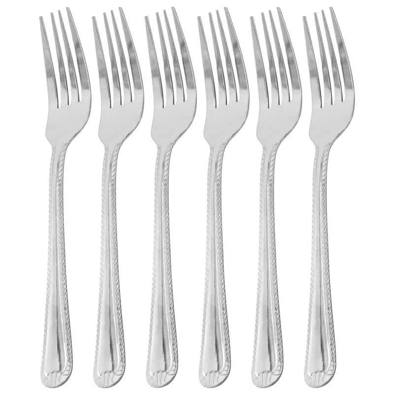 Tenedor de mesa de acero inoxidable Gibson Home Tustin de 6 piezas - Etiqueta colgante