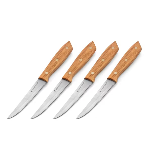 Gibson Home Seward 4pc Stainless Steel Steak Knives - Clam Pack